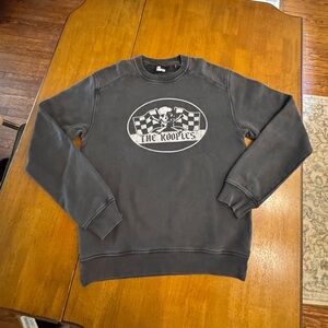 NWT The Kooples Dark Grey Crewneck Sweatshirt with Skull Racing Logo size small